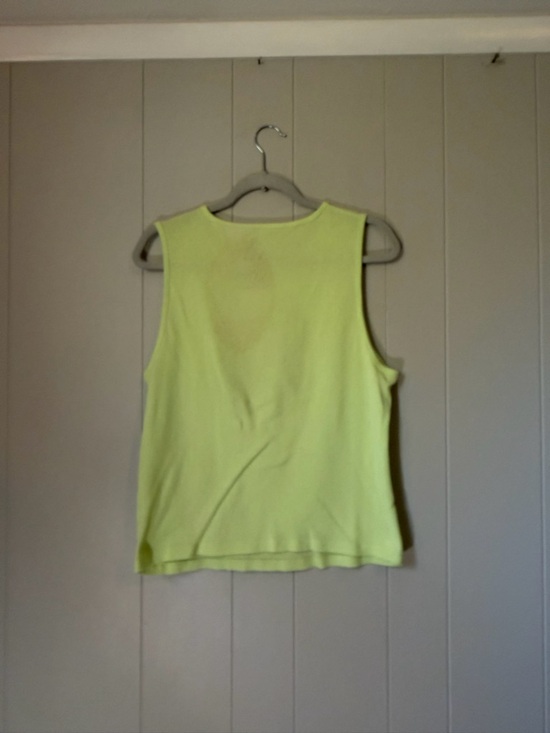 Willie Nelson Texas Skull Tank Top Festival Concert Tour Lime Green XXL - Picture 2 of 5